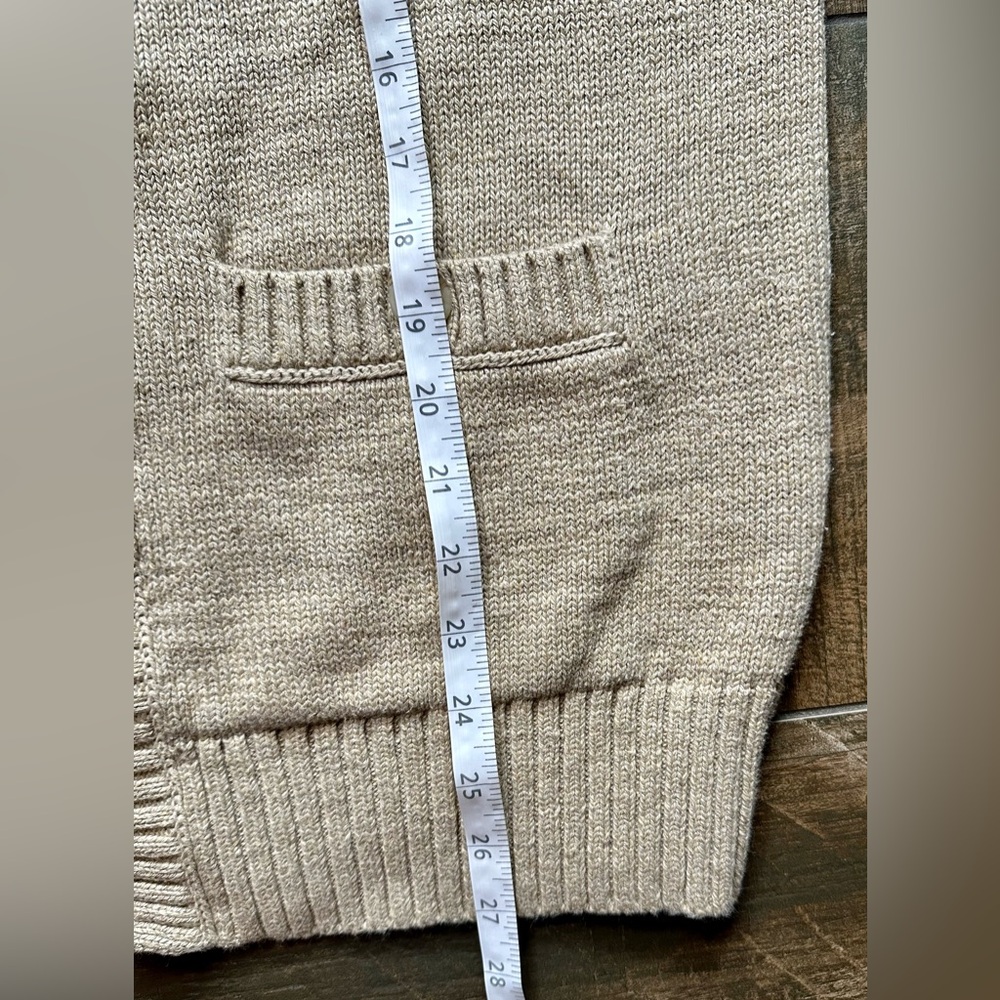 Banana Republic Men’s Shawl Collar Cardigan Sweater Beige Cotton M - Picture 9 of 9